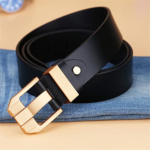 Belt men's leather top layer cowhide men's belt men's casual pin buckle jeans with3