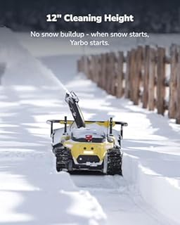 YARBO Snow Blower Robot, 24/7 Autonomous 2-Stage Robotic Snowblower Cordless with Plow Blade, Shear Pins & Cotter Pins (8 Sets), Track Grease, Scraper Bar