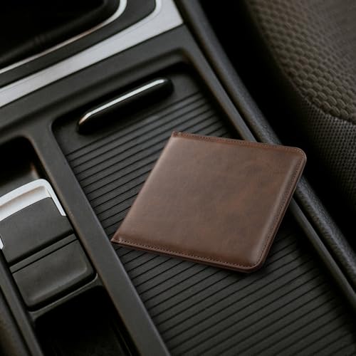 Image of CoBak Car Registration and Insurance Holder - Vehicle Glove Box Car Organizer, Auto Truck Comparment Accessories Case for Essential Document, Driver License, Cards (Cowhide Brown)