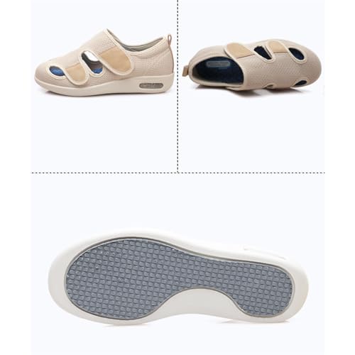 Diabetic Foot Shoes, Men Adjustable Closure Edema Wide Swollen Feet Diabetic Shoes, Swollen Feet Walking Edema Sneakers, for Elderly, Arthritis Edema, Swollen Feet4