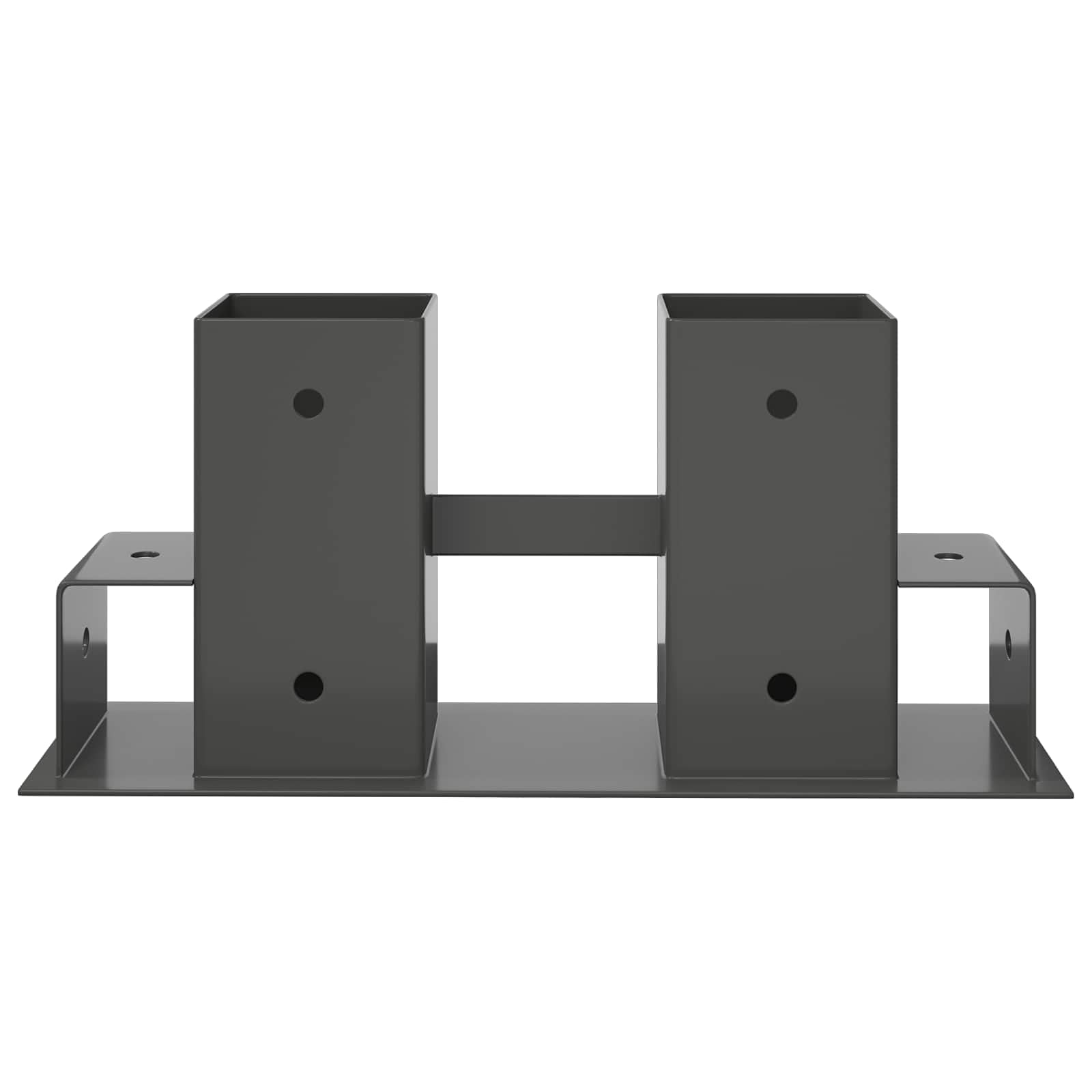 vidaXL Ayuda para Apilar Leña 12 uds. Gris antracita 34 x 10 x 15 cm