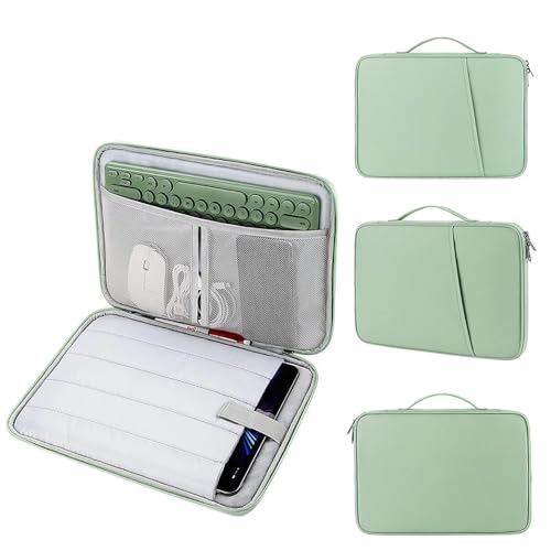 Capa para tablet de 9 a 11 polegadas, bolsa de viagem acolchoada na cor verde
