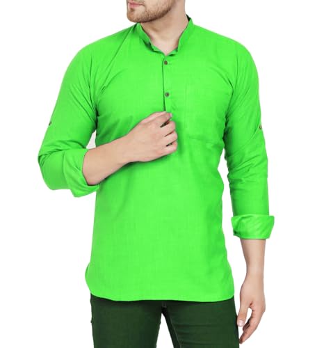 Image of Men's Cotton Short Kurta