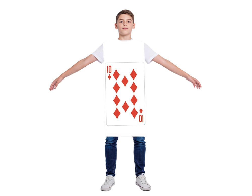 TABARDO! Playing Card Costume for Kids and Toddlers, Fancy Dress Outfit (Medium, 10 Of Diamonds)