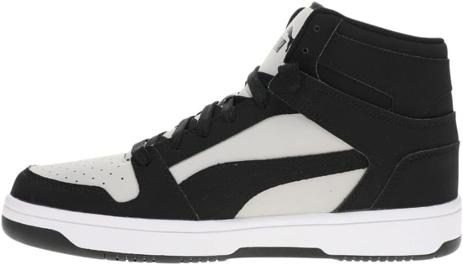 PUMA Mens Rebound Layup Nubuck Lace Up Sneakers Shoes Casual - Black - Image 3