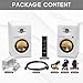 P Prosonic Active Bluetooth Bookshelf Speaker Studio Monitor Home Theater, Optical Input, Coaxial Input, 2 x RCA Aux Input, 30 Watts x 2 (White)