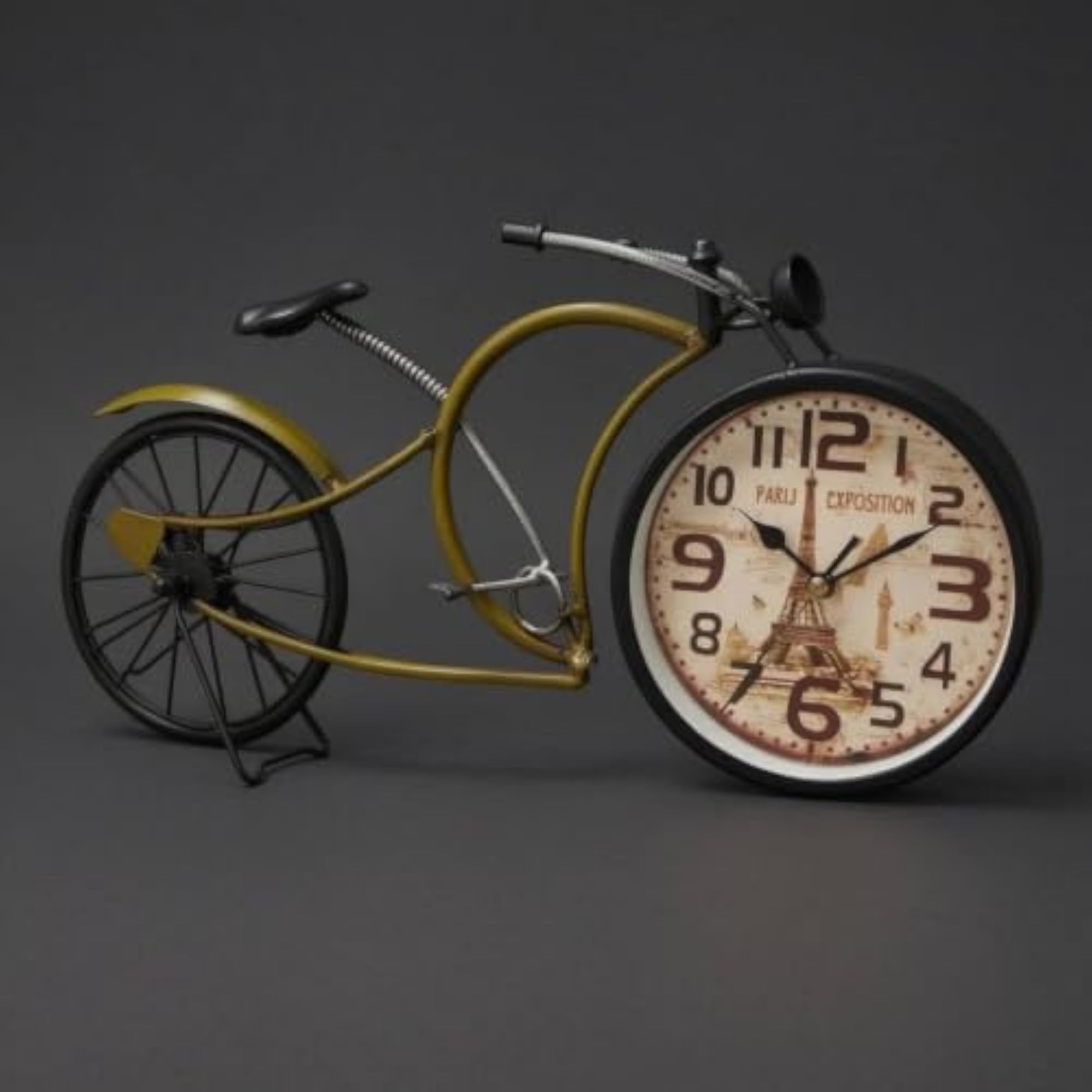 Handmade Iron Cycle Clock Model