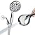 High Pressure Handheld Shower Head, 10-Setting Showerhead, 4.7”Detachable Showerhead Set with 5ft Hose, Adjustable Bracket and Built-in Power Wash to Clean Tub, Tile & Pets - Polished Chrome