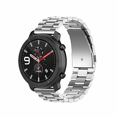Correas de 20 mm compatibles con Samsung Gear Sport/Gear S2 Classic, correa de repuesto de metal de acero inoxidable para Gear Sport/Gear S2 Classic, Metal