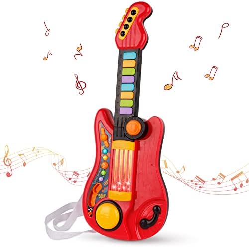 Kid Toddler Toy Guitar 2 in 1 Music Toys Fun Electric Piano Guitars