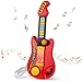 Kids Guitar 2 in 1 Musical Instruments for Kids Piano Toddler Toy Electric Guitars with Strap Music Toys for 3 4 5 Year Old Boys Girls Gifts (Red)