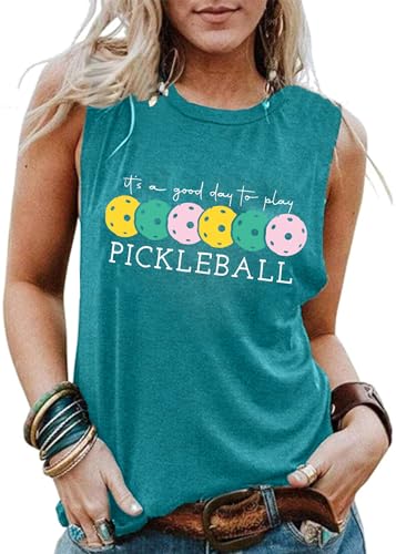 LIWYLU Pickleball Tank Tops Women Pickleball Graphic Tees Shirts Summer Sleeveless Pickleball Player...