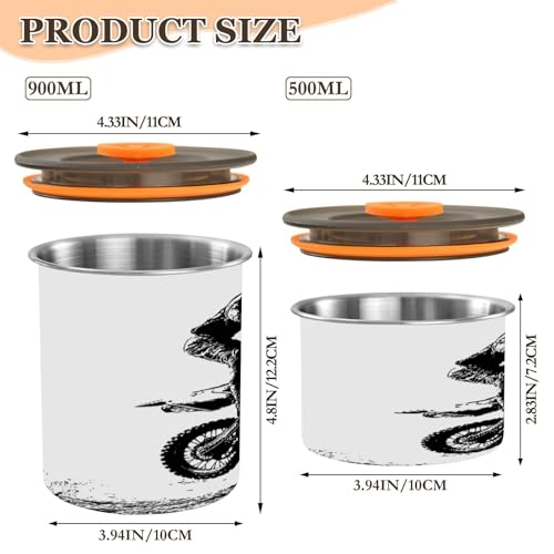 Envase de Café de Acero Inoxidable 500ml con Tapa Hermética miniatura 2