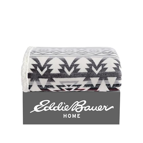 Image of Eddie Bauer - Throw Blanket, Ultra-Soft & Reversible Plush Bedding, Blanket for Couch & Bed (Clyde Hill Stripe, 50 inch x 60 inch)