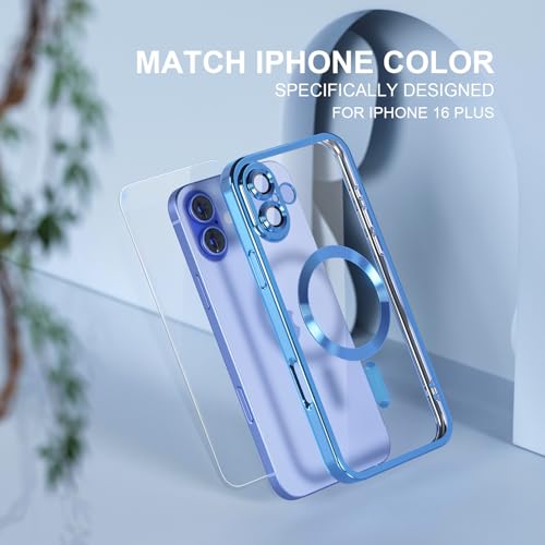 Image of Misea Magnetic for iPhone 16 Plus Case Compatible with MagSafe Light Blue