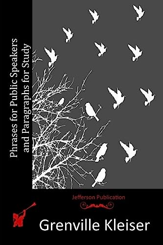 Phrases for Public Speakers and Paragraphs for ... 1515080323 Book Cover