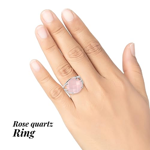Image of Reiki Crystal Products Adjustable Rings, Round Cutting, Amethyst, Black Tourmaline, Goldstone brown, Green Jade, Lapis Lazuli, Opalite, Red Jasper, Rose Quartz, Tiger eye, Gemstone Ring