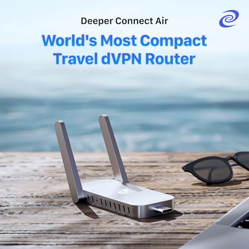 Image of Deeper Connect Air Portable WiFi Wireless Router Hotspot Device, Lifetime Free Router VPN for Travel Privacy, Compact VPN Routers for Home and Remote Work