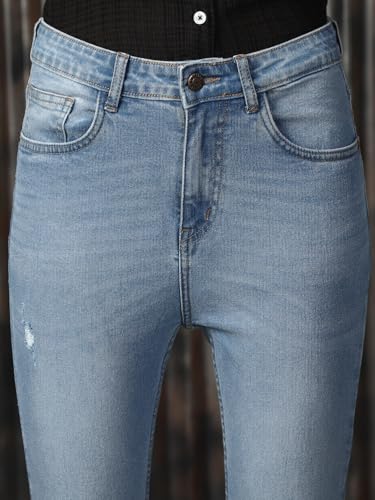 Image of High Star Women Washed Skinny fit Highrise Stretchable Jeans