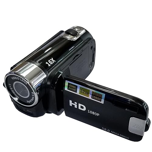 Caméscope numérique DV 16 MP noir pour vidéo fluide et nette