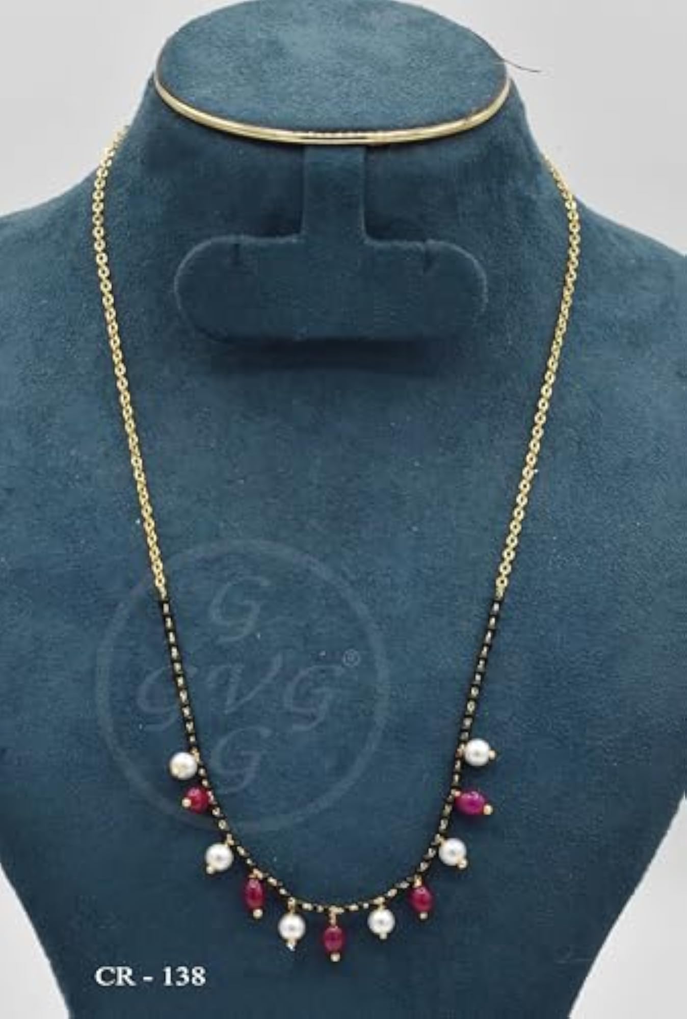Stunning Mangalsutra Set with Sleek Black Beaded Chain
