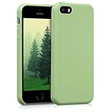 kwmobile Case Compatible with Apple iPhone SE (1.Gen 2016) / iPhone 5 / iPhone 5S Case - TPU Silicone Phone Cover with Soft Finish - Light Green