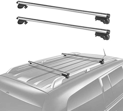 Mostplus Universal 47" Roof Rack Cross Bar Rail Compatible For Suvs Adjustable Aluminum Rooftop Luggage Cargo Carrier Rails With Anti-Theft Lock #TOP27