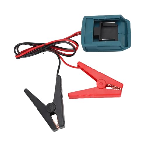 SIXRUN Démarreur de Saut de Voiture 18V, Convertisseur de Démarrage Automatique Portable pour la Batterie Li avec des Pinces de Crocodile, Prend en Charge Divers Véhicules, Conception