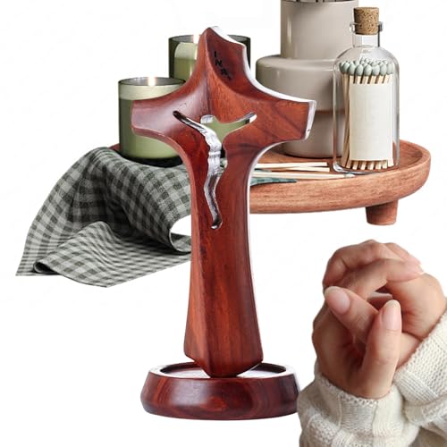 Supporto a Base Large: Lo Standing Cross dispone di una struttura di supporto a base larga che garantisce stabilità verticale negli ambienti. Questo design migliora il suo fascino come punto focale contemplativo per una funzionalità di visualizzazione quotidiana affidabile. Inoltre, offre adattabilità generale, rendendolo utilizzabile in vari telai per prestazioni stabili e versatili, rafforzando così la sua utilità in diversi contesti domestici o decorativi.