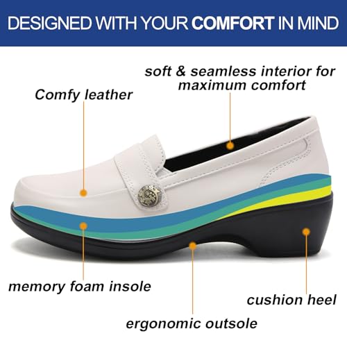 Image of UZB Orthopedic Loafers for Women Dress Shoes Low Heel Slip On Shoes Business Casual Work Office Dressy Shoes