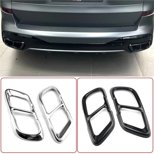 Pot d'échappement BMW X7 G07 cache-pot extérieur noir 2019-2021 - 3