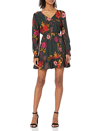 Jack by BB Dakota Women's Printed Dress, Winter Pine, Medium