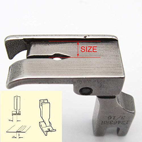 Pie prensatela bisagra izquierda 1/4 para máquina industrial miniatura 3