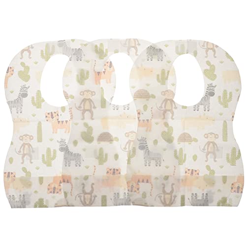 TOYANDONA Baby Disposable Feeding Bibs with Catcher Pocket 20Pcs Adjustable Toddler Drool Bib Set Lightweight Portable for Mealtime - Image 3