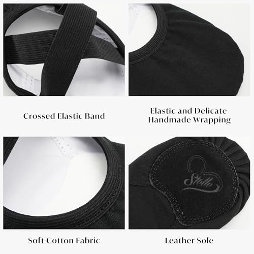 Image of Stelle Ballet Shoes Women Highly Stretch Canvas Dance Slippers Ballet Flats