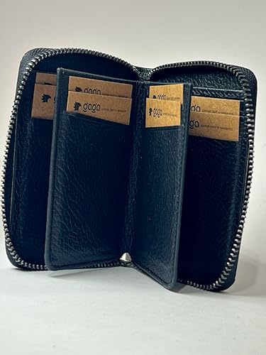 Gaga Deri Siyah Kadın Cüzdan – Hakiki Deri Fermuarlı Tasarım, Çok Gözlü Kartlık ve Banknot Bölmeli Kompakt Model – Şık, Dayanıklı ve Günlük Kullanıma Uygun Premium Deri Aksesuar - Görsel 6