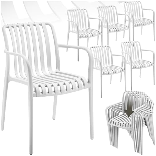 set da 6, Bianco Con Braccioli
