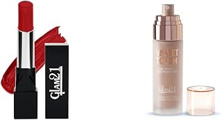 Glam 21Ultra Velvet Lipstick | Long-lasting stay on lips | Lovely matte finish | 2.5gm | Hot Red-1Velvet Touch Oil Control... Price In India