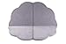 MEOWBABY 160x160cm Tapis De Jeu Pour Enfants Nuage Plancher Matelas Bébé Rond Enfants Tapis Pliant Matelas Jouer Tapis Pliable Tapis Gris Clair rampant Mousse Petit Fabriqué en UE