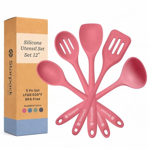Stir & Serve Silicone Utensil Set (5 Pcs) – Heat Resistant to 600F