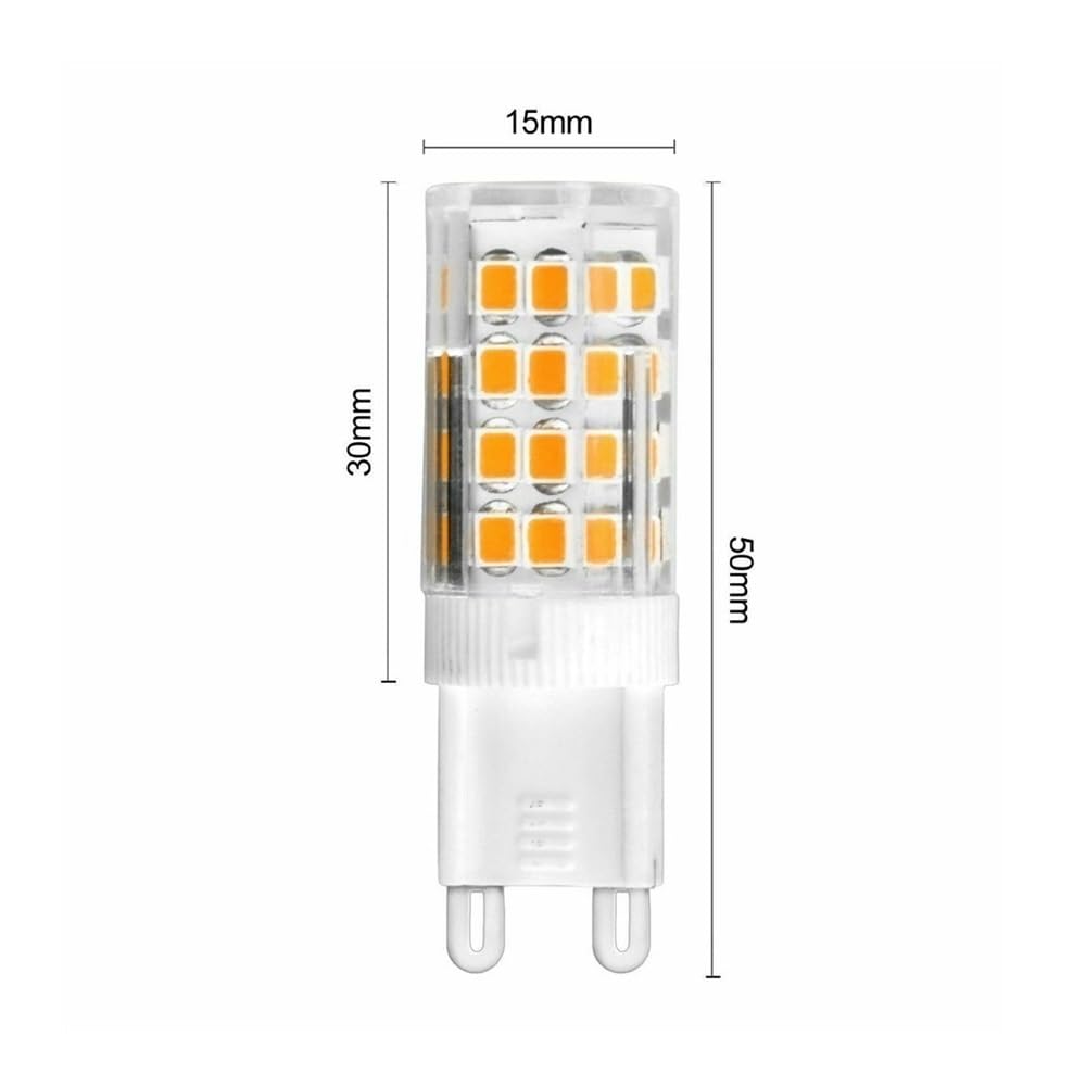 HHF Illuminazione Domestica, Confezione da 20, LED Corn Light G9 SMD2835 51LED AC220V Ceramica + Lampade a Conchiglia PC(Warm White)
