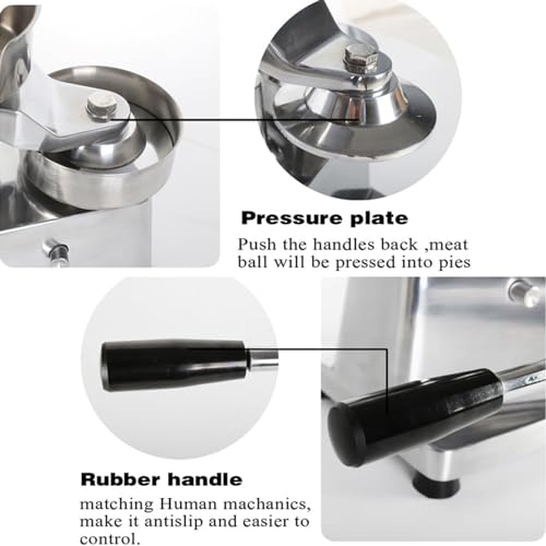Presse à hamburger manuelle en acier inoxydable robuste pour des galettes parfaites - 3