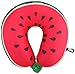 YMZ Poduszki podróżne kreatywne owoc poduszka podróżna w kształcie litery U poduszka pod szyję arbuz pomarańczowa poduszka samochodowa wyściełane tekstylia domowe składane (kolor: A)