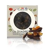 Giraudi Tableta de Chocolate Negro 61% con Naranja confitada, producción Artesanal - 150 gr