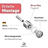 Raumhero Distanziatori in acciaio inox (set completo da 4 pezzi) – Distanziatori 15 mm – Spessore piastra 2 – 12 mm – Supporto in plexiglass (100% Made in Germany) per cartelli di fissaggio #1