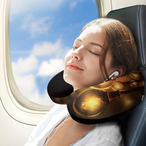 Almohada de espuma viscoelástica U para viaje 30 x 25 cm miniatura 3