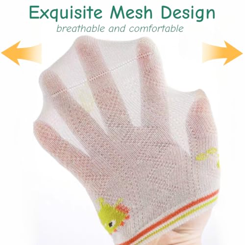 5 Pairs Toddler Boys Kids Socks, Summer Cute Cartoon Soft Cotton Thin Mesh Socks, 0-7T4