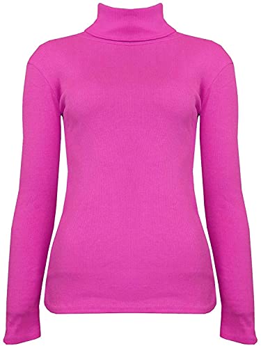 FAIRY BOUTIQUE Jersey de manga larga para mujer, cuello de tortuga, para invierno, con canalé, Cereza, 40-42 Cover