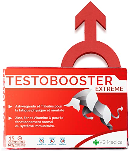 VS Medical Testobooster Extreme - Complément pour homme, effet ultra fort immédiat, améliore les performances, la vigueur et la résistance, 100 % naturel...