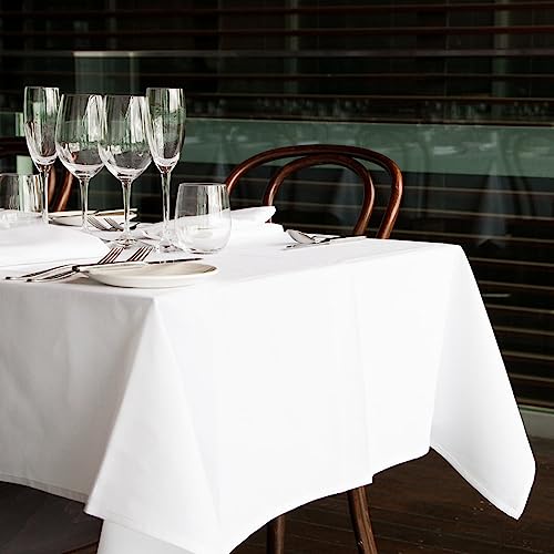 Nappe de mariage blanche en satin pour table de buffet de fête - 3